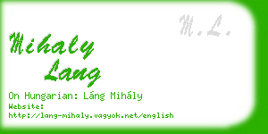 mihaly lang business card